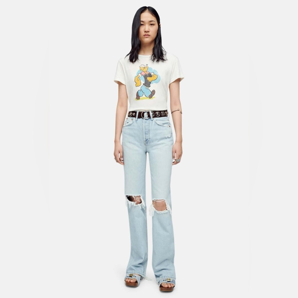 Re/Done 90s High Rise Loose Jeans in Nu Disco, size 24